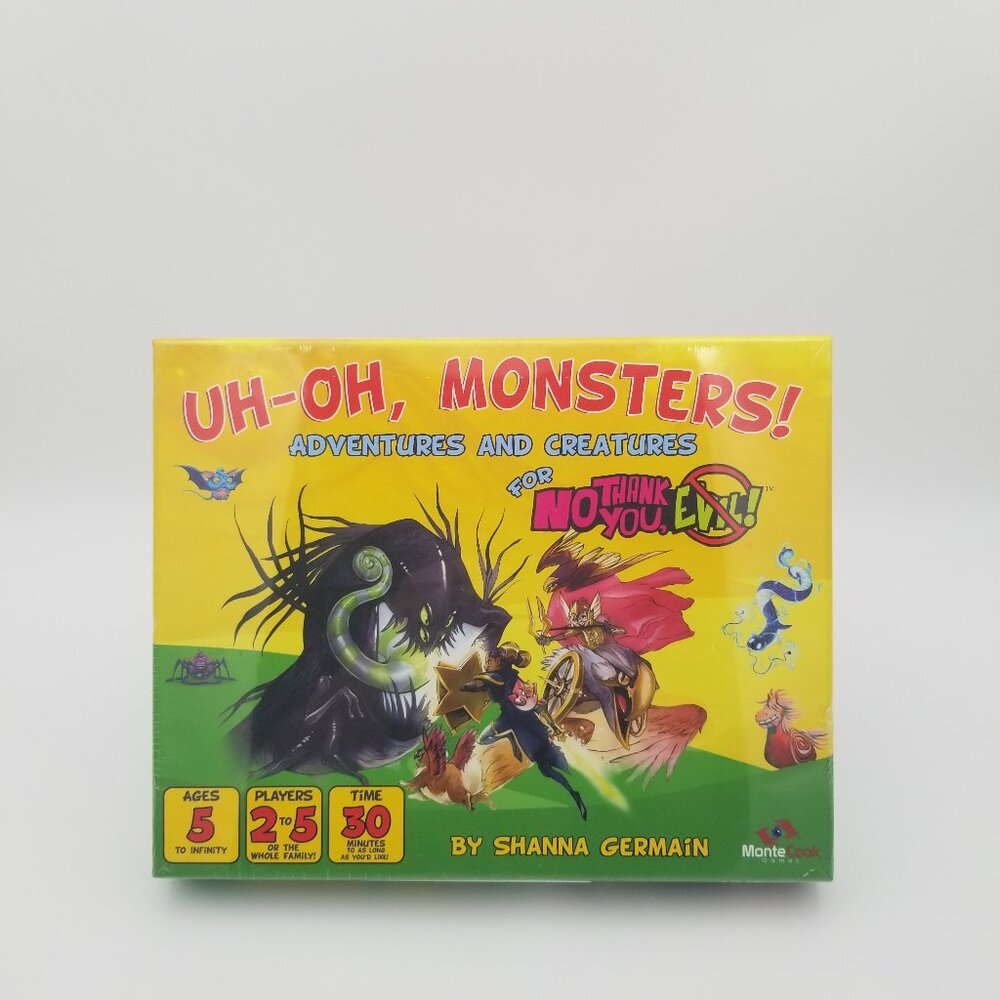 Uh Oh, Monsters! by Shanna Germain (2017, Game) Monte Cook Games Brand New